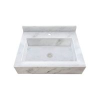 Bancada de mármore Roma 55cm branco Venturini