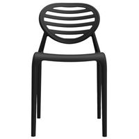 Cadeira I´m In Home sem Braço Stripê em Polipropileno Preta