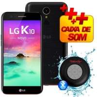 Smartphone LG K10 Novo M250DS Desbloqueado GSM 32GB Android 7.0 Preto + Caixa De Som Bluetooth