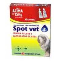 Antipulgas Coveli  Spot Vet 3 para Cães Acima de 15 Kg  3 mL 2 Bisnagas -  Cães Acima de 15 Kg