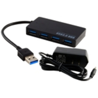 Powered 4-Port Hub USB 3,0 5Gbps compacto portátil para PC Desktop Notebook Mac
