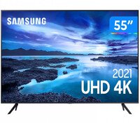 Smart TV Samsung UHD 55 4K Wi-Fi Tizen Comando de Voz UN55AU7700GXZD