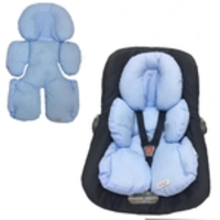 Almofada Forro Ajuste Para Bebê Conforto Com Proteção Lateral - Azul Liso