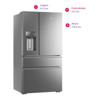 Refrigerador Electrolux French Door DM91X Frost Free 540 Litros Platinum 220V