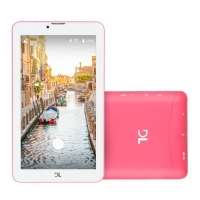 Tablet DL Mobi Tab TX384PIN 7 3G Dual Chip Função Smartphone 8GB Android 7.0 Branco e Rosa
