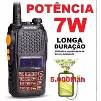 Radio Comunicador Baofeng UV-6R Walk Talk Dual Band VHF UHF FM 7W + Fone de ouvido