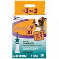 Vectra 3d Cães 4 A 10kg 1.6ml Anti-pulgas Ceva 3 Pipetas