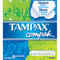 Absorvente Interno Tampax Compak Super 8 unidades