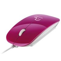 Mouse Multilaser colors slim USB Pink