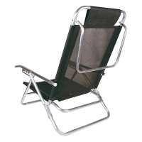 Cadeira De Praia Mor Reclinável Em Alumínio 5 Nìveis Preta 2138