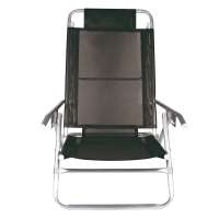 Cadeira De Praia Mor Reclinável Em Alumínio 5 Nìveis Preta 2138