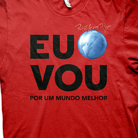 Camiseta Rock in Rio Eu Vou Dimona Infantil Vermelha