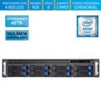 Servidor-storage Silix X1200h8 V6 Intel Xeon E3 V6 3.0ghz / 8gb / 48tb Vigilância / Raid / Hot-swap