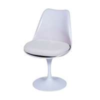 Cadeira Sem Braço Or Design Saarinen Com Almofada Branco