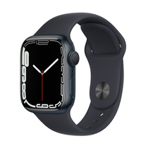 Apple Watch Series 7 GPS • Caixa meia-noite de alumínio – 41 mm • Pulseira esportiva meia-noite – Padrão