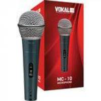 Microfone Vokal Com Cabo + Suporte Para Microfone Mc-10 Mc10