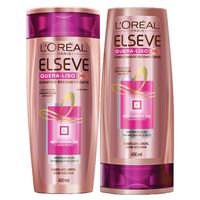 Kit Elseve Quera-liso 230°c L’oréal Paris Shampoo 400ml + Condicionador 400ml