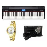 Teclado Roland Go Piano Microfone e Relógio Dk11235-1 Kit