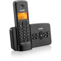 Telefone Sem Fio Elgin TSF 800SE Com Secretária Eletrônica Viva voz Preto