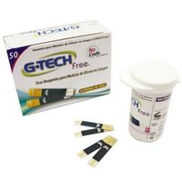Tiras Reagentes para Medição de Glicose Free 1 cx 50 unidades G-Tech