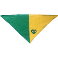 Bandana Brasil Bichinho Chic verde e amarela