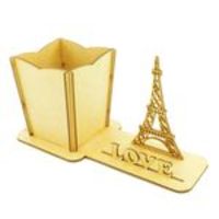 10 Porta Lápis Personalizado - Lembrancinha Mdf - Torre Eiffel Vazada