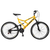 Bicicleta Colli Bike GPS Pro Aro 20 21 Marchas Dupla Suspensão Amarela