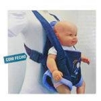 Canguru Cadeirinha Carregador de Bebê Baby Bag Até 15kg Lux Baby - Azul