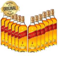Kit 12 Whisky Importado Johnnie Walker Red Label 1L 8 Anos