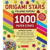 Origami Stars Papers 1,000 Paper Strips in Assorted Colors: 10 colors - 1000 sheets - Easy Instructions for Origami Lucky Stars