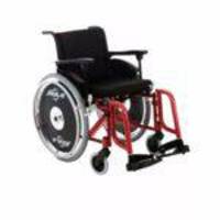 Cadeira De Rodas Alumínio Ágile 40cm Vermelha - Baxmann E Jaguaribe