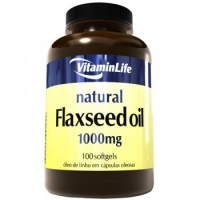 Suplemento Vitaminlife Natural Flaxseed Oil 1000mg 100 Softgels