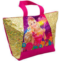 Bolsa Sestini Shopping Barbie e o Portal Secreto Dourado Rosa e Dourado