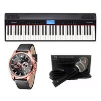 Teclado Roland Go Piano Microfone e Relógio Dk11201-1 Kit
