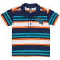 Camiseta Polo Tigor T. Tigre Baby Listras Azul