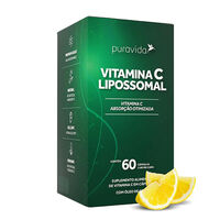 Vitamina C Lipossomal Puravida com 60 Cápsulas