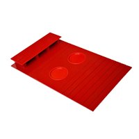 Esteira Bandeja Sofá Flexível Porta Copo E Controle Vermelho