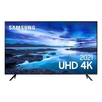Samsung Smart Tv 50 Uhd 4k UN50AU7700GXZD Processador Crystal 4k, Tela Sem Limites, Visual Livre De Cabos, Alexa Built In.