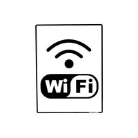 Placa de Sinalização Wifi em Poliestireno Sinalize 15x20cm