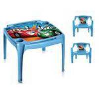 kit 1 Mesa e 2 Cadeiras Infantil Plástico Arqplast - Azul