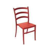 Cadeira Fibra De Vidro Para Cozinha Tramontina Nádia Vermelha