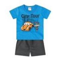 Conjunto Brandili Camiseta e bermuda City Tour Azul