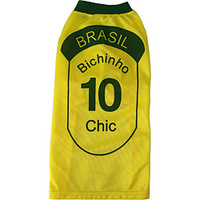 Camiseta do Brasil Bichinho Chic Tam 10