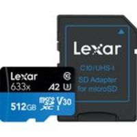 Cartão de Memória Lexar MicroSD 512GB - 95mb/s 633x