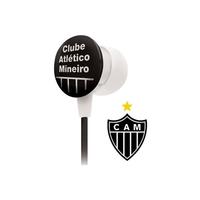 Fone de Ouvido Waldman Atlético Mineiro Super Fan SF-10 Preto e Branco
