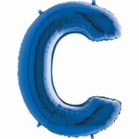 Balão Metalizado Decorativo Festa Letra C Azul 40'' com 01un