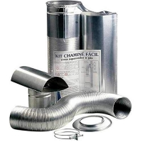 Kit Westaflex Chaminé Fácil para Aquecedor de Água 1,5 metro 130x370 em Alumínio