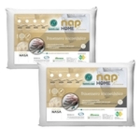 Kit 2 Travesseiros Nasa Premium Nap Home Capa Impermeável - Altura 16cm