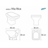 Assento Sanitário Pontto Lavabo Vila Rica Cinza Claro