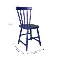 Kit 2 Cadeiras Markine Mobilier Country Azul